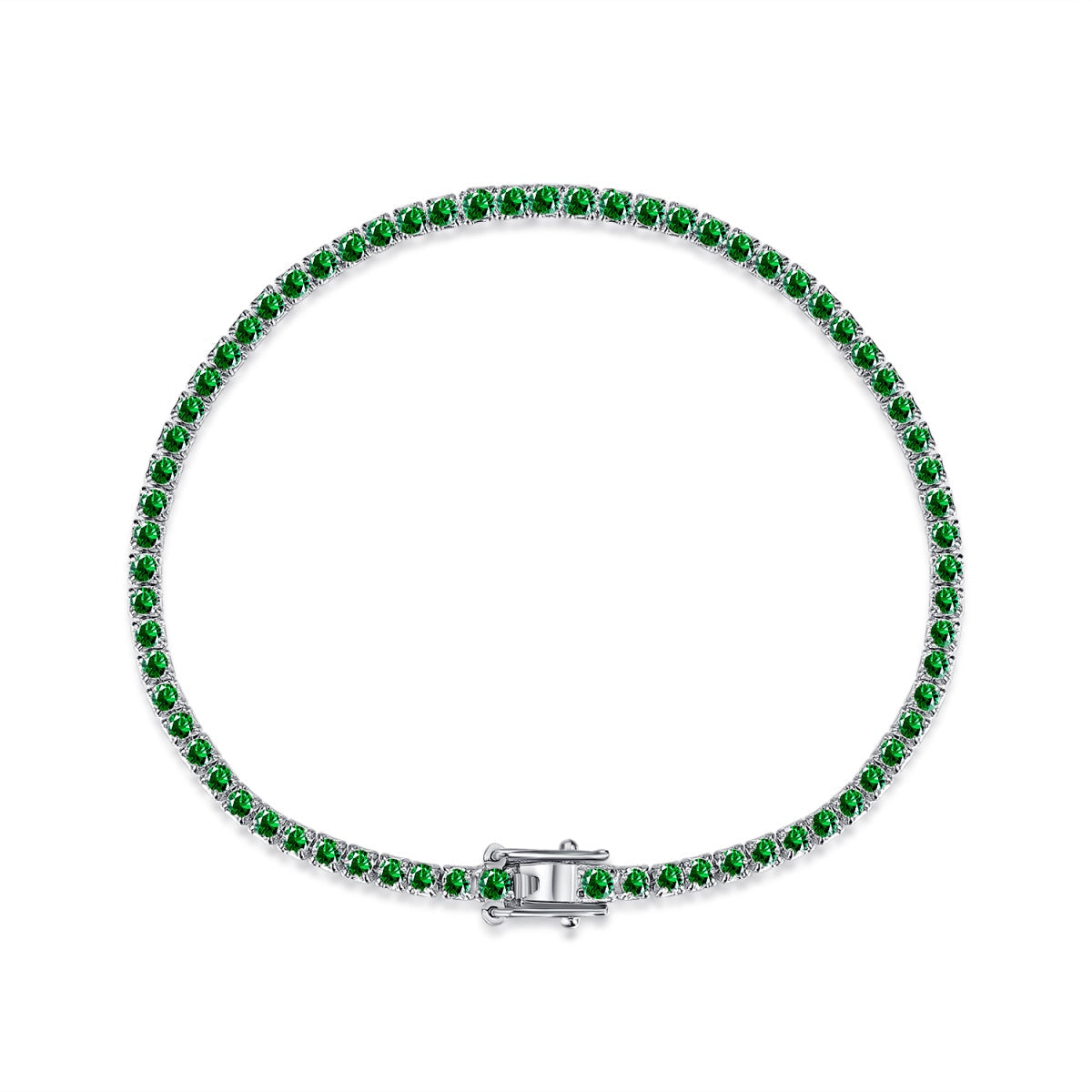 [Tonmkive Jewelry]Dazzling Colorful Round Cut Daily Bracelet