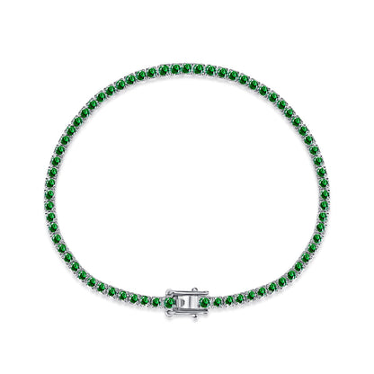 [Tonmkive Jewelry]Dazzling Colorful Round Cut Daily Bracelet