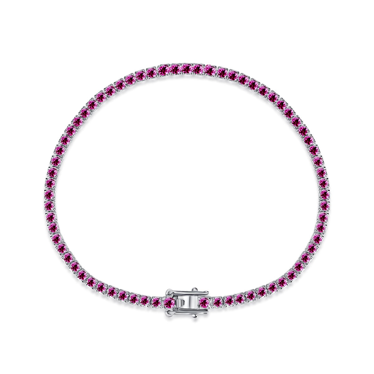 [Tonmkive Jewelry]Dazzling Colorful Round Cut Daily Bracelet