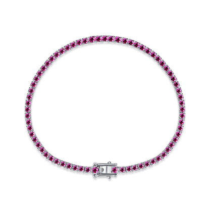 [Tonmkive Jewelry]Dazzling Colorful Round Cut Daily Bracelet