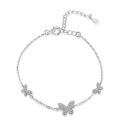 [Tonmkive Jewelry]Delicate Butterfly Pendant Bracelet